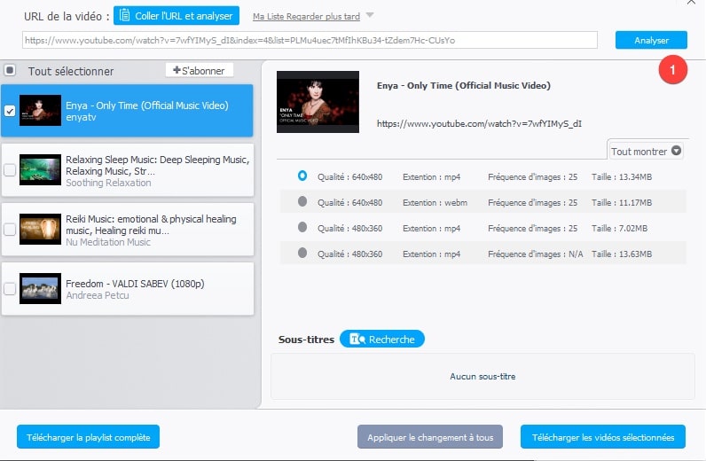 Télécharger une playlist ou une vidéo YouTube avec WinX Youtube Downloader