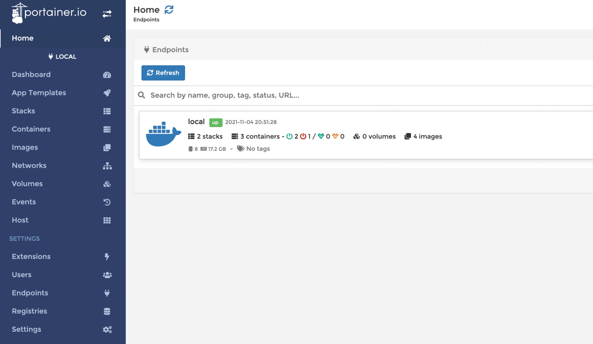 Interface de gestion des containers avec Portainer Interface de gestion des containers avec Portainer