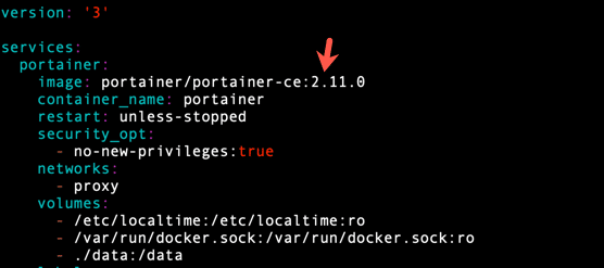 L’avantage de docker, c’est que les mises à jour sont simplifiés et rapides. Pour mettre à jour votre container Portainer, il suffit d’indiquer dans le fichier docker-compose.yml la dernière version du container en question. L’avantage de docker, c’est que les mises à jour sont simplifiés et rapides. Pour mettre à jour votre container Portainer, il suffit d’indiquer dans le fichier docker-compose.yml la dernière version du container en question.