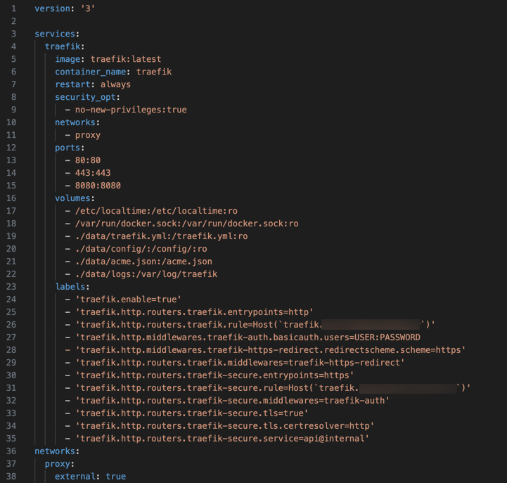 Le fichier docker compose, doit être créé dans ce répertoire : /opt/containers/traefik/docker-compose.yml Le fichier docker compose, doit être créé dans ce répertoire : /opt/containers/traefik/docker-compose.yml