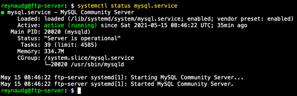 Vérifier le statut de MySQL Vérifier le statut de MySQL