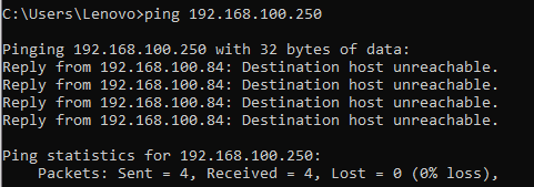 Destination Host Unreachable, ce message indique que le routeur ou le périphérique intermédiaire ne peut pas atteindre l'hôte cible. Cela signifie que le paquet ICMP n'a pas pu être transmis à l'adresse IP de destination. Destination Host Unreachable, ce message indique que le routeur ou le périphérique intermédiaire ne peut pas atteindre l'hôte cible. Cela signifie que le paquet ICMP n'a pas pu être transmis à l'adresse IP de destination.