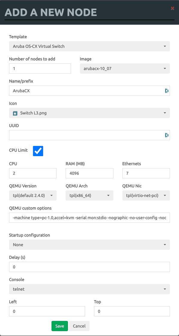 Dans la liste des matériels supportés, vous devriez voir apparaitre Aruba OS-CX Virtual Switch en bleu (les lignes en bleues sont celles associées à un firmware, les autres en grises ne fonctionne pas tant que vous ne leur avez pas associé une image) Dans la liste des matériels supportés, vous devriez voir apparaitre Aruba OS-CX Virtual Switch en bleu (les lignes en bleues sont celles associées à un firmware, les autres en grises ne fonctionne pas tant que vous ne leur avez pas associé une image)