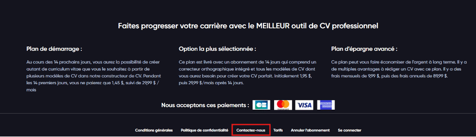 Cliquez sur l’onglet "Contactez-nous" en bas de la page d’accueil. Cliquez sur l’onglet "Contactez-nous" en bas de la page d’accueil.