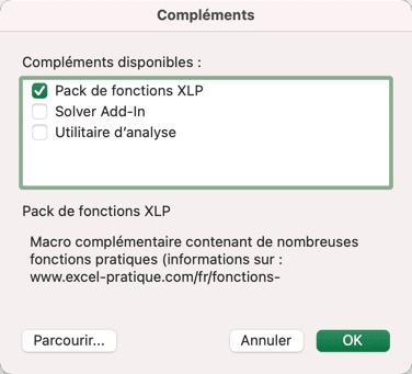 Au lieu de créer une fonction nous allons utiliser la fonction spéciale SOMME_SI_COULEUR. Cette fonction n’est pas disponible par défaut dans Excel et il faut rajouter un pack d’addon pour en bénéficier. Au lieu de créer une fonction nous allons utiliser la fonction spéciale SOMME_SI_COULEUR. Cette fonction n’est pas disponible par défaut dans Excel et il faut rajouter un pack d’addon pour en bénéficier.