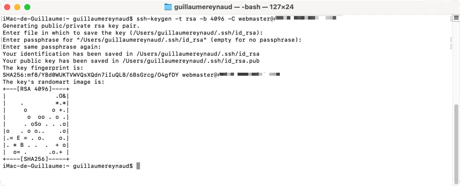 Sur le client local (MAC), nous allons générer les clés publiques avec l'utilitaire ssh-keygen (cet utilitaire est présent de base dans MAC OS X) Sur le client local (MAC), nous allons générer les clés publiques avec l'utilitaire ssh-keygen (cet utilitaire est présent de base dans MAC OS X)