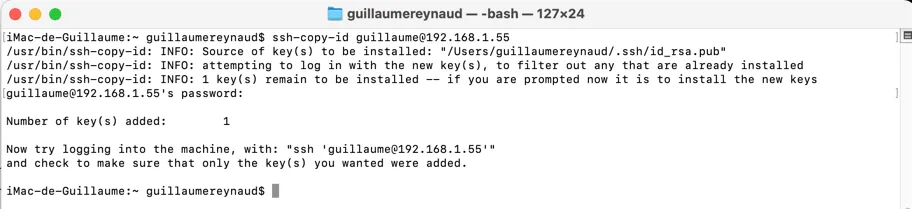 ssh-copy-id utilisateur@serveur.example.com Cette commande crée automatiquement le fichier ~/.ssh/authorized_keys sur le serveur s'il n'existe pas déjà, et y ajoute la clé publique. ssh-copy-id utilisateur@serveur.example.com Cette commande crée automatiquement le fichier ~/.ssh/authorized_keys sur le serveur s'il n'existe pas déjà, et y ajoute la clé publique.