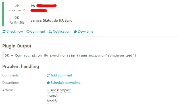 Voici un exemple d’utilisation dans le logiciel Icinga Voici un exemple d’utilisation dans le logiciel Icinga