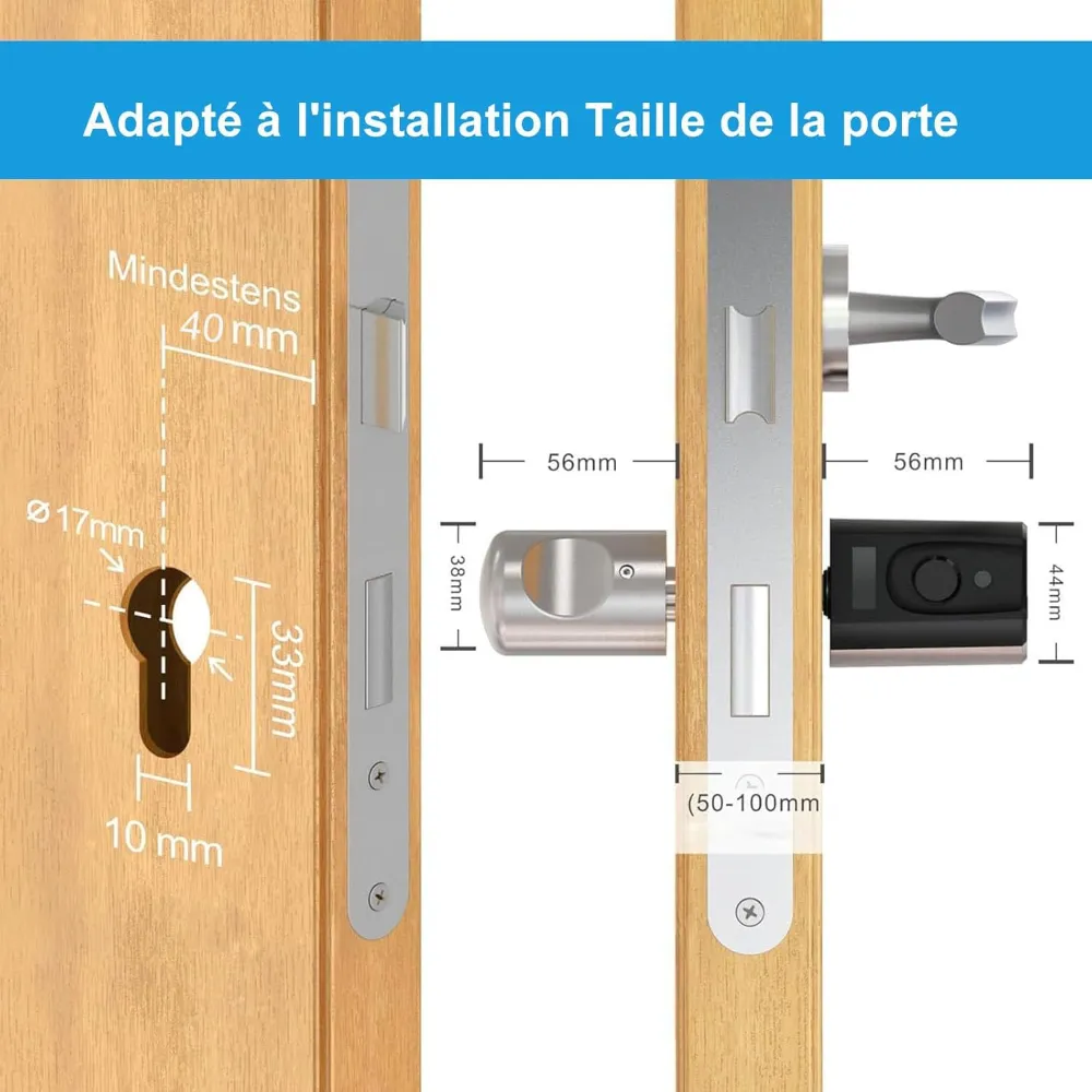 La Touch41 fonctionne comme un cylindre connecté au profil européen, compatible avec la plupart des portes existantes. La Touch41 fonctionne comme un cylindre connecté au profil européen, compatible avec la plupart des portes existantes.