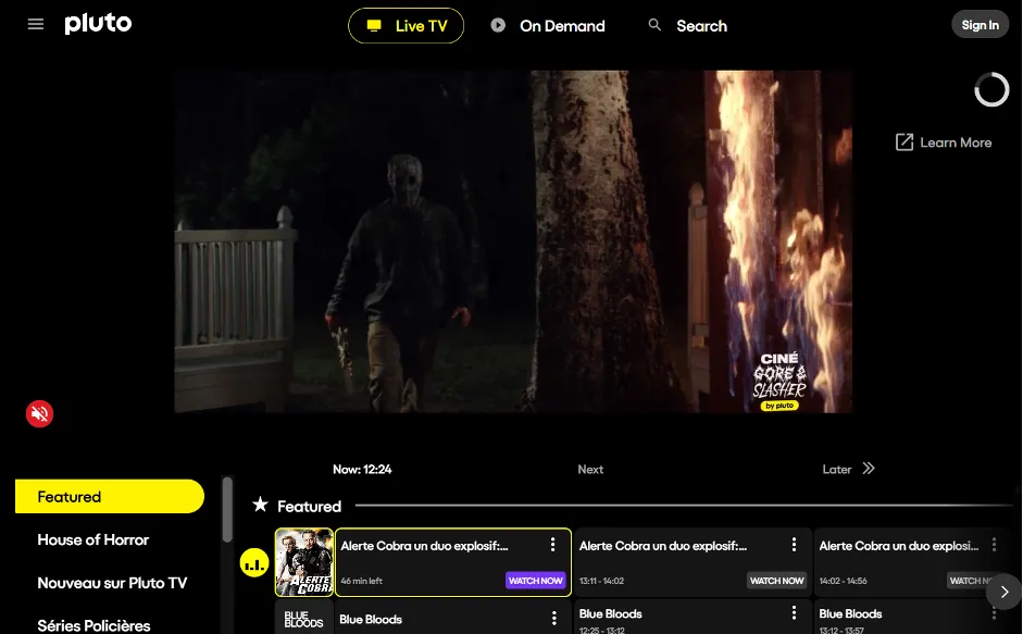 PlutoTV: Des flux en direct et en VOD avec une grille comprenant des séries britanniques et des documentaires PlutoTV: Des flux en direct et en VOD avec une grille comprenant des séries britanniques et des documentaires