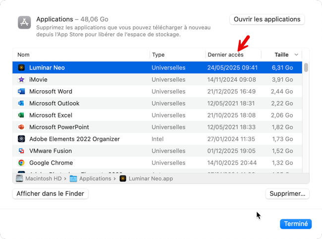Identifier les applications que vous n'utilisez pas et supprimer les. Identifier les applications que vous n'utilisez pas et supprimer les.