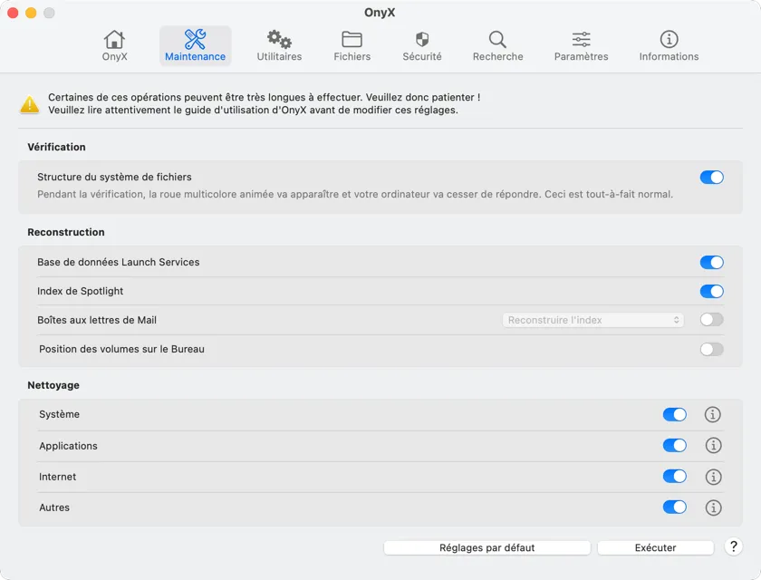 Onyx : le couteau suisse du nettoyage Mac Onyx : le couteau suisse du nettoyage Mac