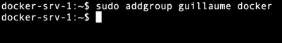 Ajout de l'utilisateur au groupe Docker pour éviter l'usage de sudo Ajout de l'utilisateur au groupe Docker pour éviter l'usage de sudo