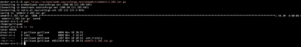 Téléchargement du paquet Webmin avec wget sur Alpine Linux Téléchargement du paquet Webmin avec wget sur Alpine Linux
