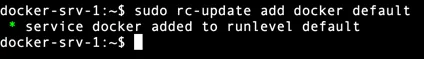 Commande rc-update add docker default pour activer Docker au boot sur Alpine Linux Commande rc-update add docker default pour activer Docker au boot sur Alpine Linux