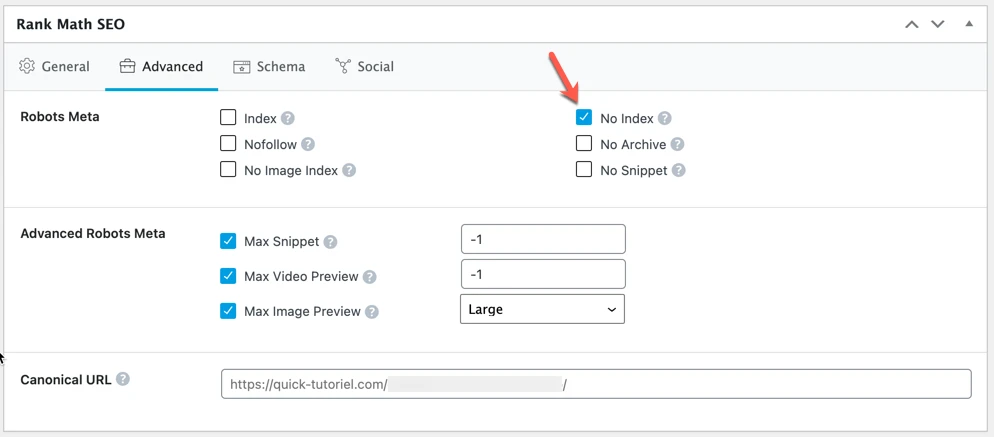 Ne pas indexer des articles ou des pages dans WordPress Rank Math Ne pas indexer des articles ou des pages dans WordPress Rank Math