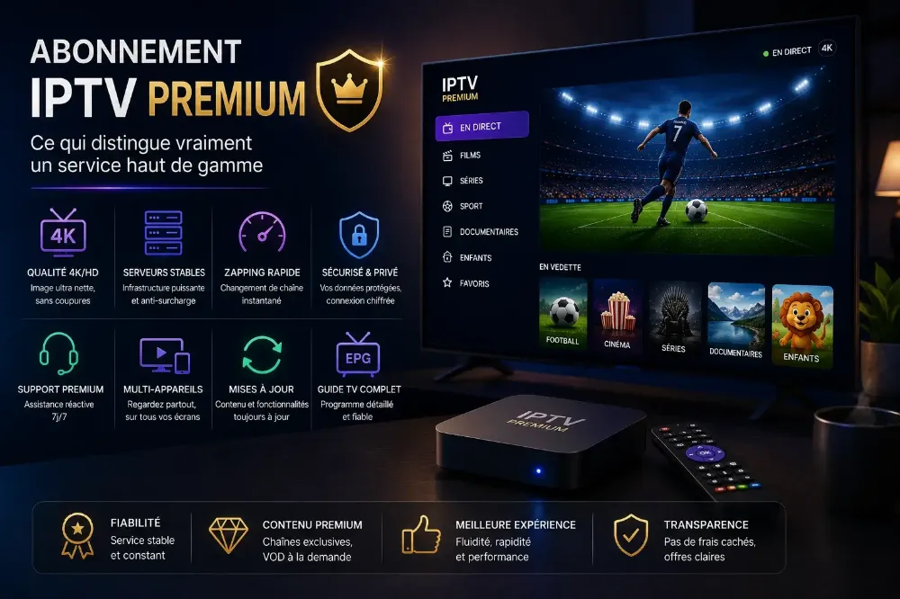 Les critères d'un abonnement IPTV premium Les critères d'un abonnement IPTV premium